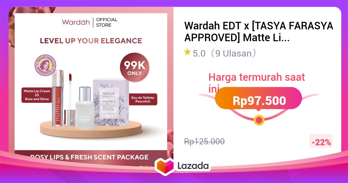 Wardah EDT X TASYA FARASYA APPROVED Matte Lip Cream