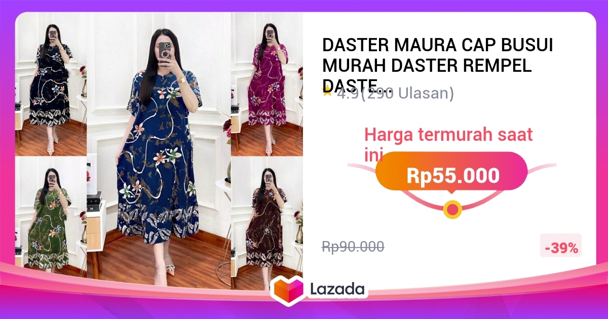 DASTER MAURA CAP BUSUI MURAH DASTER REMPEL DASTER BATIK WANITA RAYON