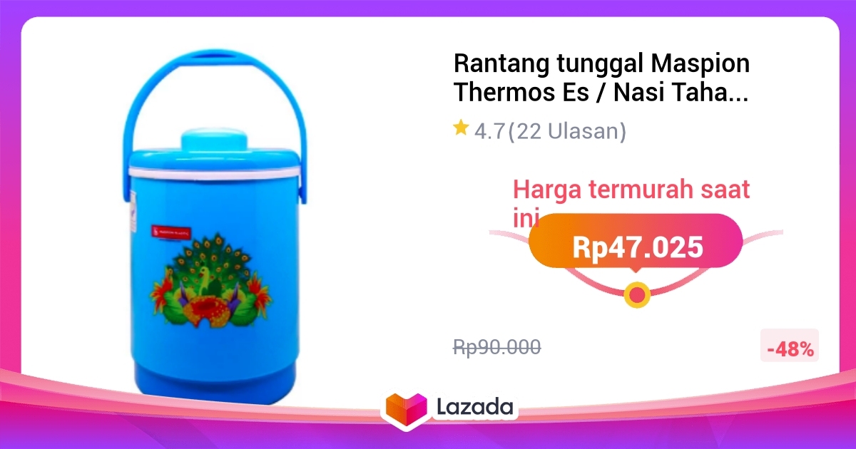 Rantang Tunggal Maspion Thermos Es Nasi Tahan Panas Dingin