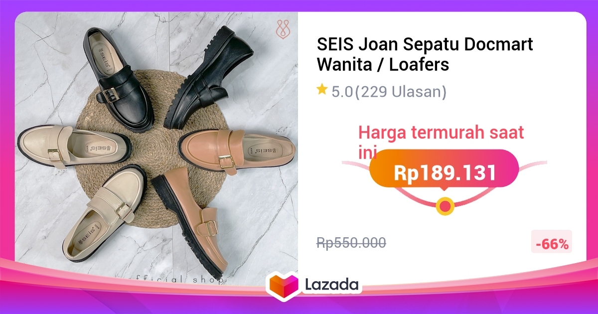 SEIS Joan Sepatu Docmart Wanita Loafers