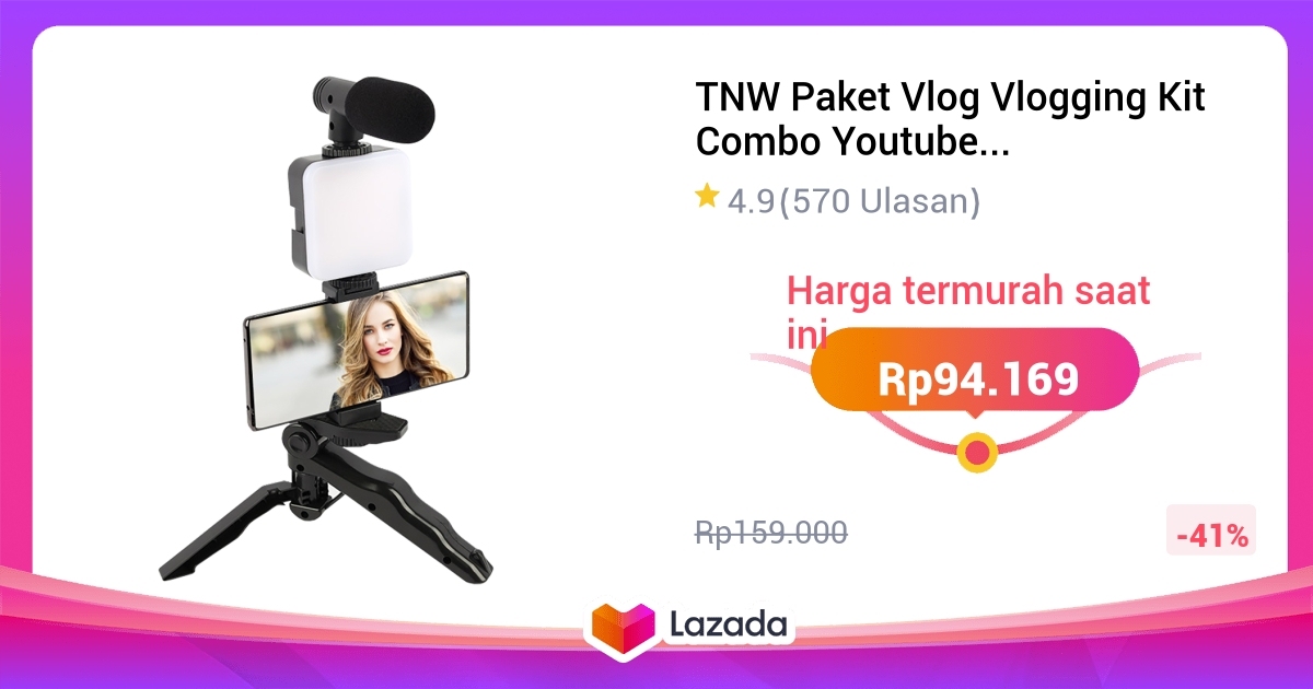 Tnw Paket Vlog Vlogging Kit Combo Youtuber Vlogging Set Pembuatan Video