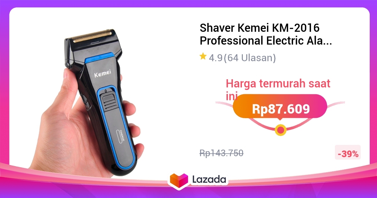 Shaver Kemei KM 2016 Professional Electric Alat Cukur Kumis Dan Jenggot