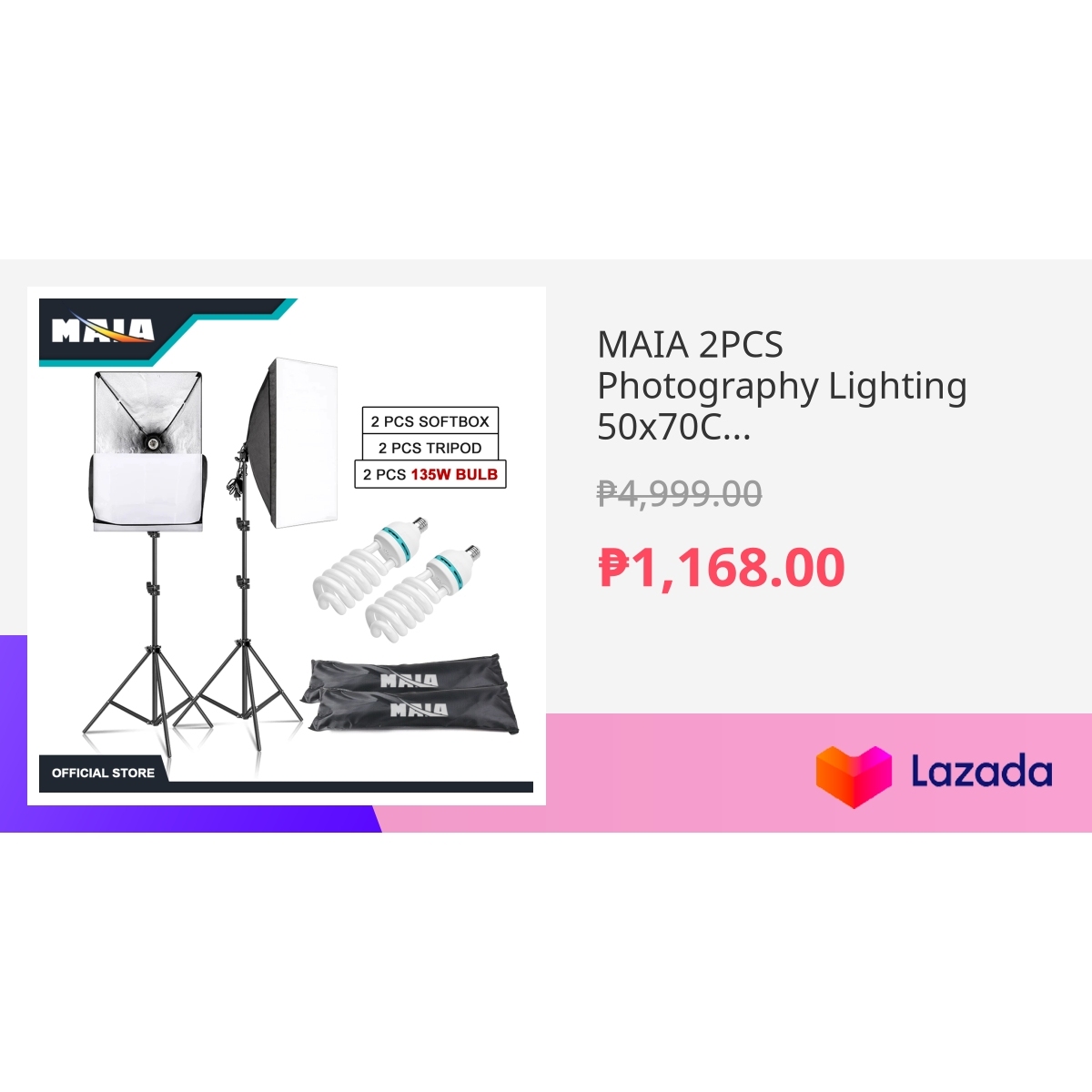 Maia Pcs Photography Lighting X Cm Soft Box Single Lamp Soft Box