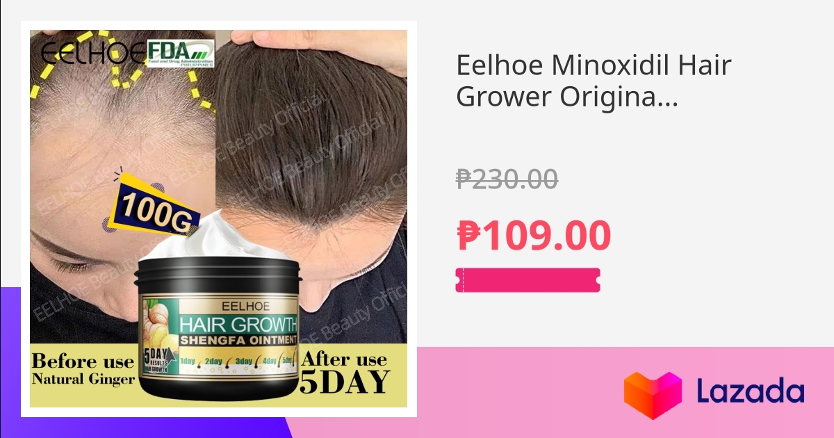 Eelhoe Minoxidil Hair Grower Original With Eelhoe Hair Regrowth Hair