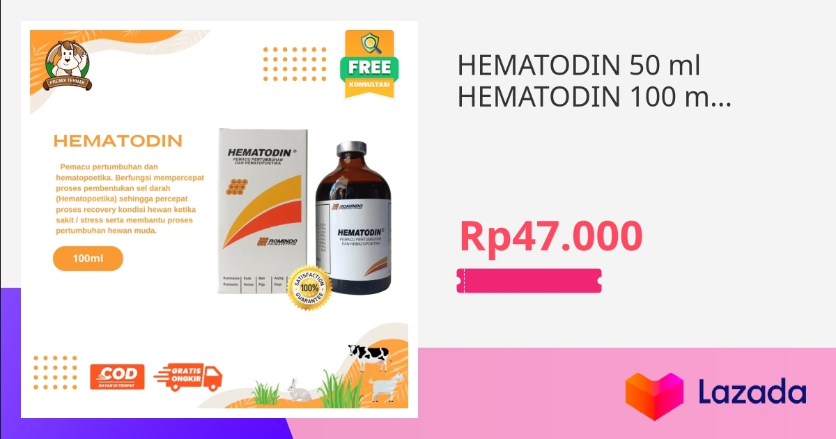 Hematodin Ml Hematodin Ml Injeksi Obat Penambah Darah Pemacu