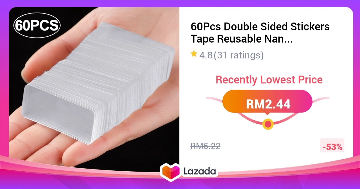 Pcs Double Sided Stickers Tape Reusable Nano Pvc Tape Waterproof Wall