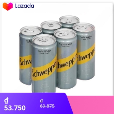 Nước soda SCHWEPPES hương vị thơm ngon thùng 6 lon x 320ml