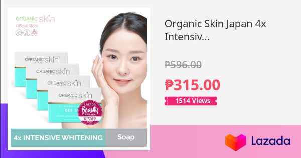 Organic Skin Japan 4x Intensive Whitening Soap With Kojic Vitamin C