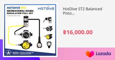 Hotdive St Balanced Piston Regulator Second Stage Octopus Gauge Full