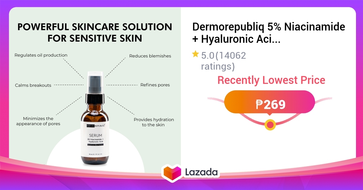 Dermorepubliq Niacinamide Hyaluronic Acid Sensitive Skin Formula