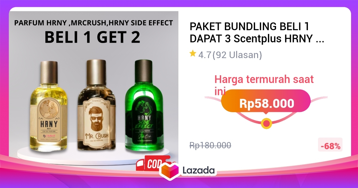 Paket Bundling Beli Dapat Scentplus Hrny S Effect Mr Crush Hrny