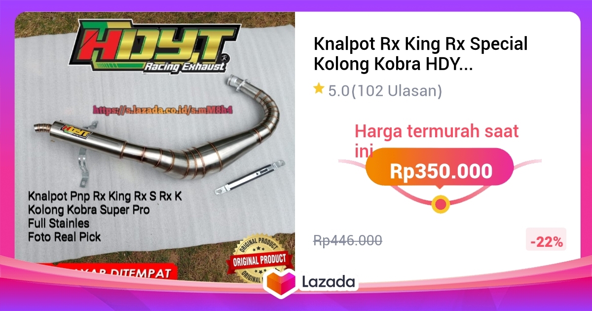 Knalpot Rx King Rx Special Kolong Kobra Hdyt Racing Suara Super