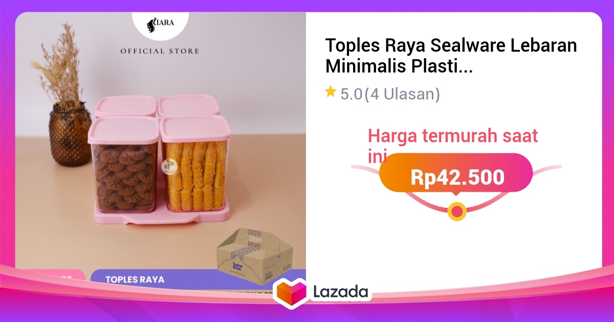 Toples Raya Sealware Lebaran Minimalis Plastik Set Nampan Cjp Kiara