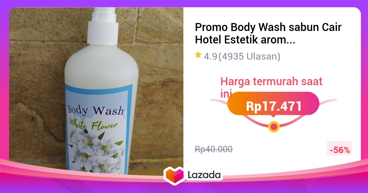 Promo Body Wash Sabun Cair Hotel Estetik Aroma Parfum Mewah 600ml