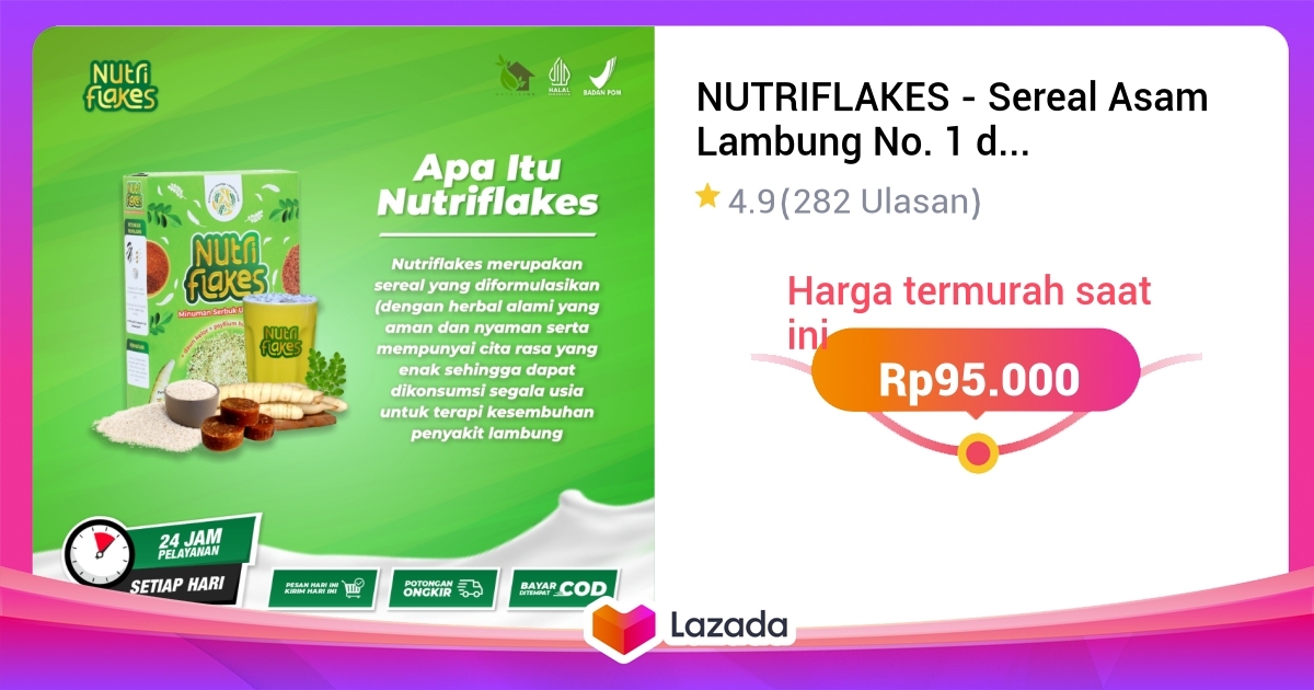 Nutriflakes Sereal Asam Lambung No Di Indonesia Maag Gerd