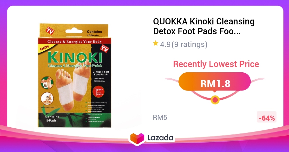 Quokka Kinoki Cleansing Detox Foot Pads Foot Patch Toxins Healthy