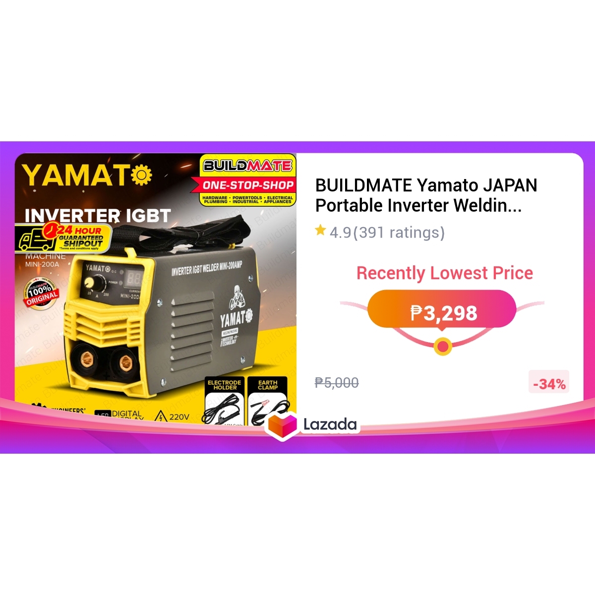 Buildmate Yamato Japan Portable Inverter Welding Machine A A