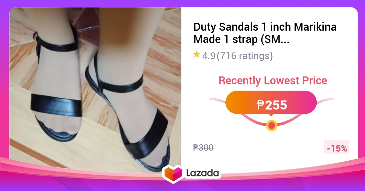 Duty Sandals 1 Inch Marikina Made 1 Strap SM ROBINSONS PUREGOLD ETC