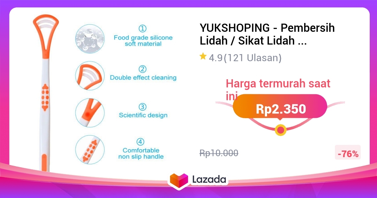 Yukshoping Pembersih Lidah Sikat Lidah Tongue Cleaner R