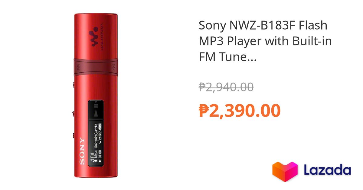 Sony NWZ B183F Flash MP3 Player With Built In FM Tuner 4GB Walkman Player