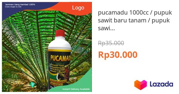 Pucamadu 1000cc Pupuk Sawit Baru Tanam Pupuk Sawit Untuk Daerah