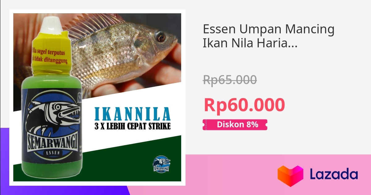 Essen Umpan Mancing Ikan Nila Harian Liar Babon Badot Paling Ampuh