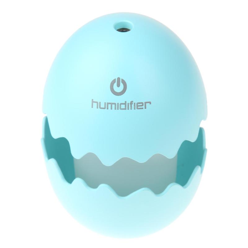 Mini USB Egg Ultrasonic Humidifier LED Night Light for Home Office (Blue) - intl Singapore