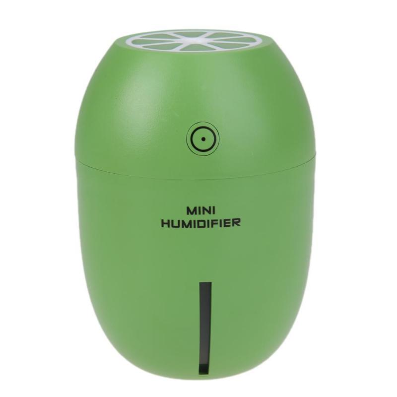 USB Lemon Ultrasonic Humidifier Portable LED Light for Home Office (Green) - intl Singapore
