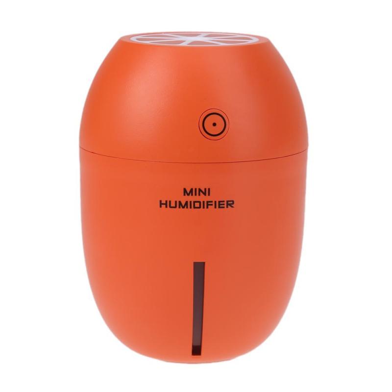 USB Lemon Ultrasonic Humidifier Portable LED Light for Home Office (Orange) - intl Singapore