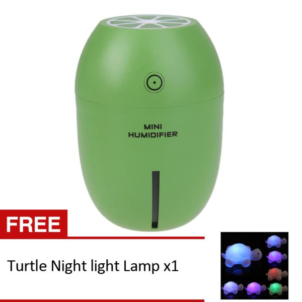 USB Lemon Ultrasonic Humidifier Portable LED Light (Green)-(Buy 1 Get 1 Freebie) - intl Singapore