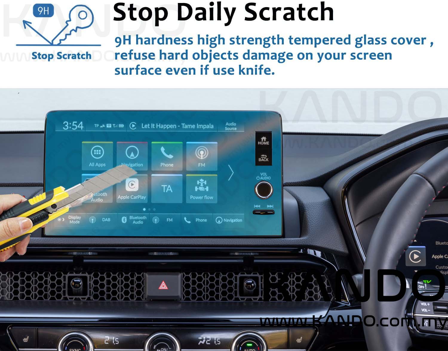 Honda Crv Head Unit Screen Infotainment Tempered Glass Protector Honda