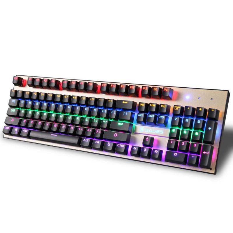 Backlight Gaming Keyboard 104 keys Wired USB Metal Base Keyboard for Game GD - intl Singapore