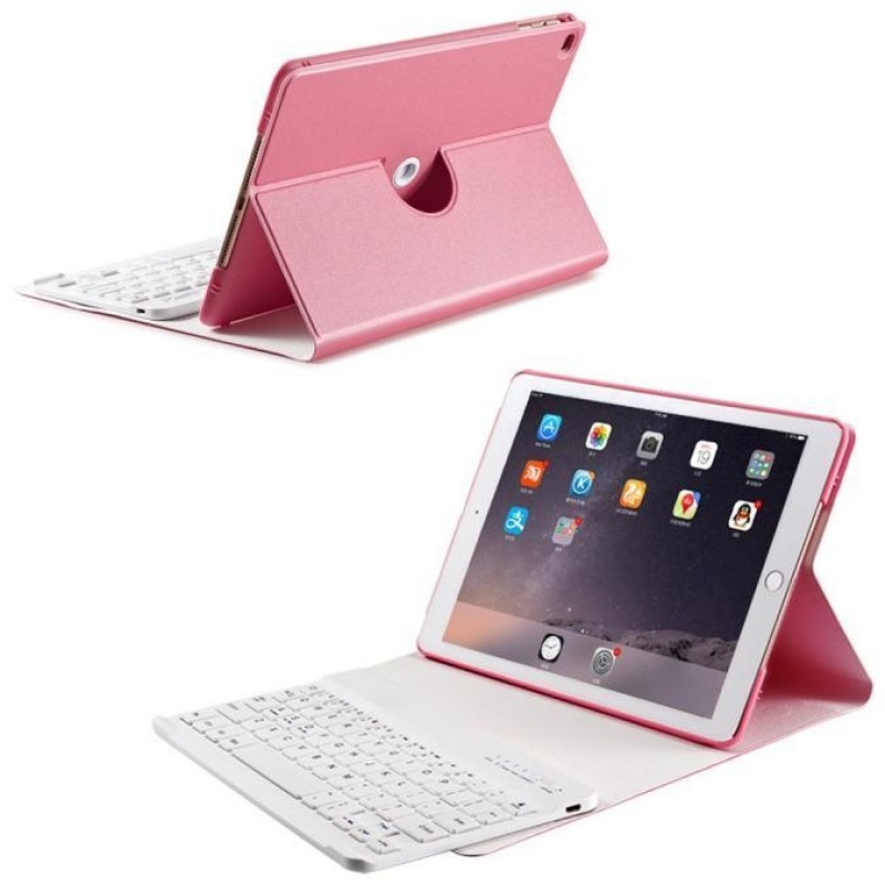 For iPad Air2 Air 9.7in Slim Removable Bluetooth Keyboard Leather Case Cover PK - intl Singapore