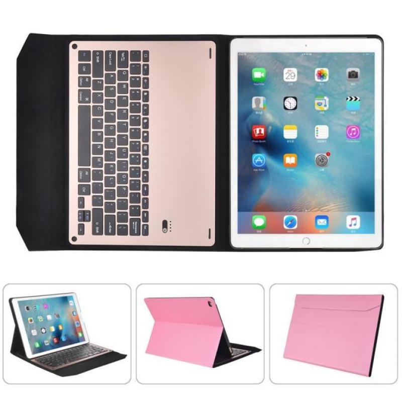 For iPad Pro 12.9inch Ultra Aluminum Bluetooth Keyboard PU Leather Case Cover PK - intl Singapore