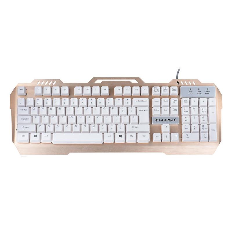 K12 USB Wired Illuminated Colorful LED Backlight metal Gaming Keyboard GD - intl Singapore