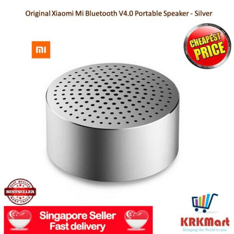 ♠ Local Seller ♠ 100% Original Xiaomi MI Bluetooth V4.0 Wireless Speaker Portable Mini Box Audio with Hands-free Calls - Silver Singapore