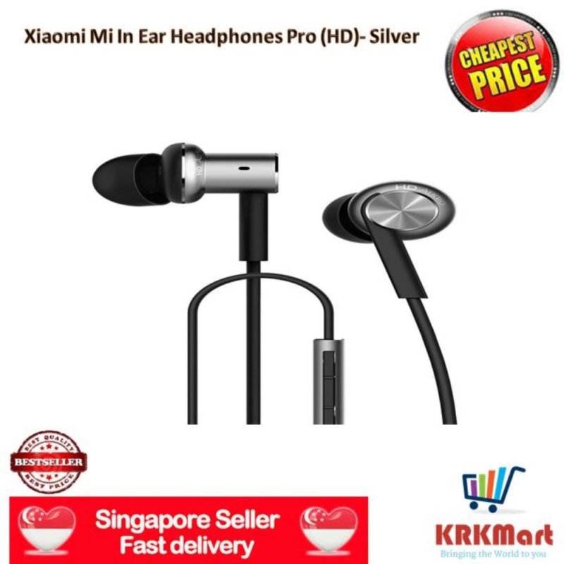 ♠ Local Seller ♠ Original Xiaomi Pro(HD) Mi 3.5mm In-Ear Headphones Earphones - Silver (Silver) Singapore