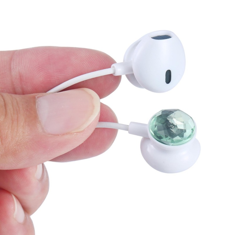 niceEshop Diamond Design Wired In-Ear Earphones Universal Super Bass Hifi Headphones Women Fashion Jewelry - intl Singapore