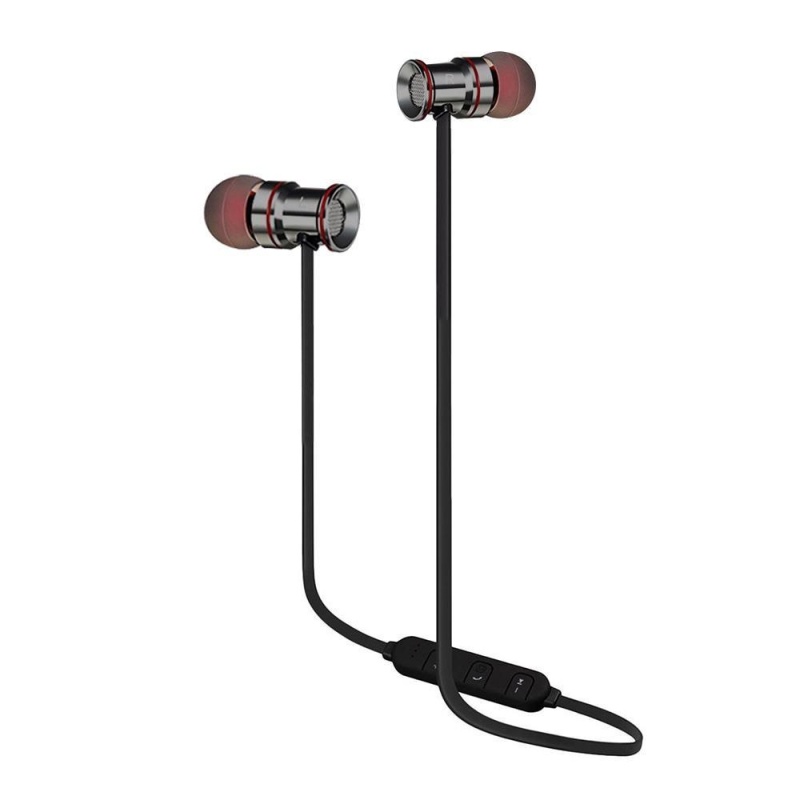 niceEshop Wireless Sports Stereo Bluetooth V4.1 Headphone Earbuds Headset Earphone Magnet In-Ear, Black - intl Singapore