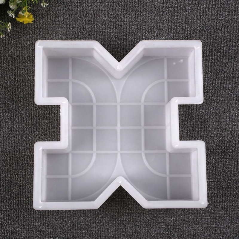 Square Garden Paths Concrete Colorful Brick Mold Circle Stepping Stone Maker - intl