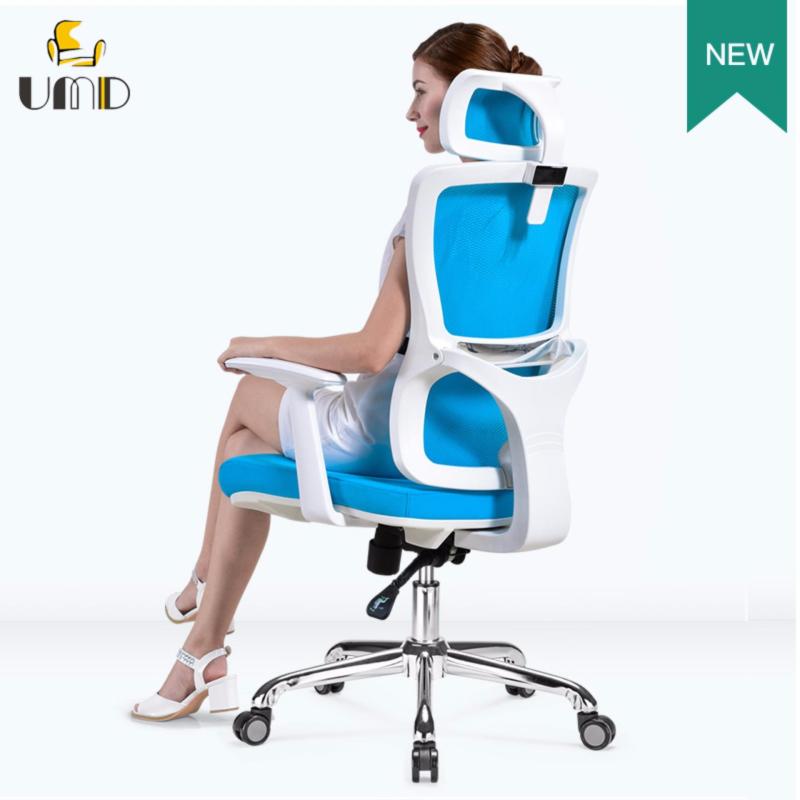 UMD Ergonomic High-Back Mesh Office Chair Q52 (White & Blue) Singapore