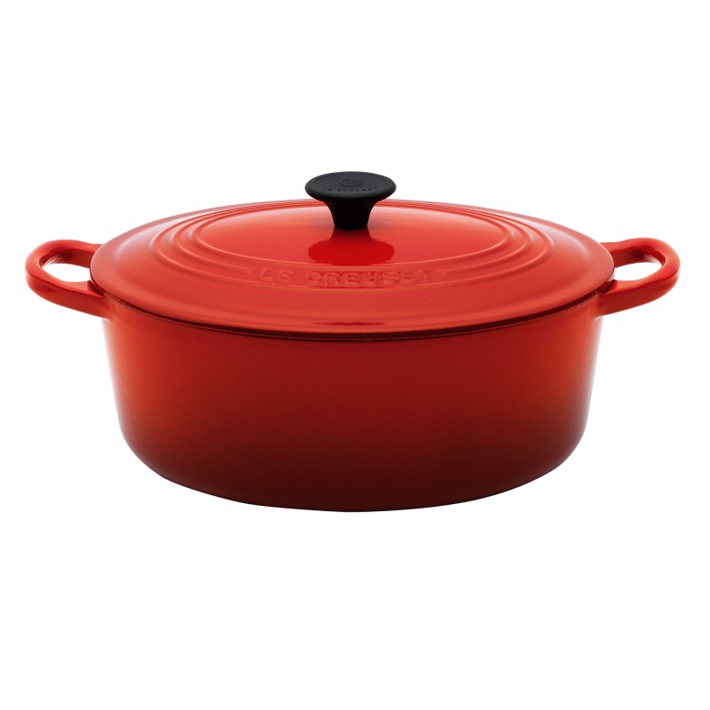 Le Creuset Cast Iron Oval French Oven 25cm, Classic (Cherry Red) Singapore