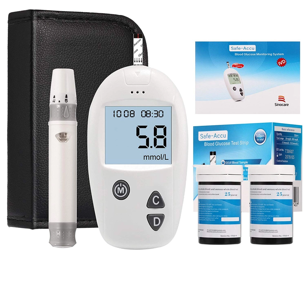 Máy đo đường huyết safe accu kèm 50 que và 50 kim
