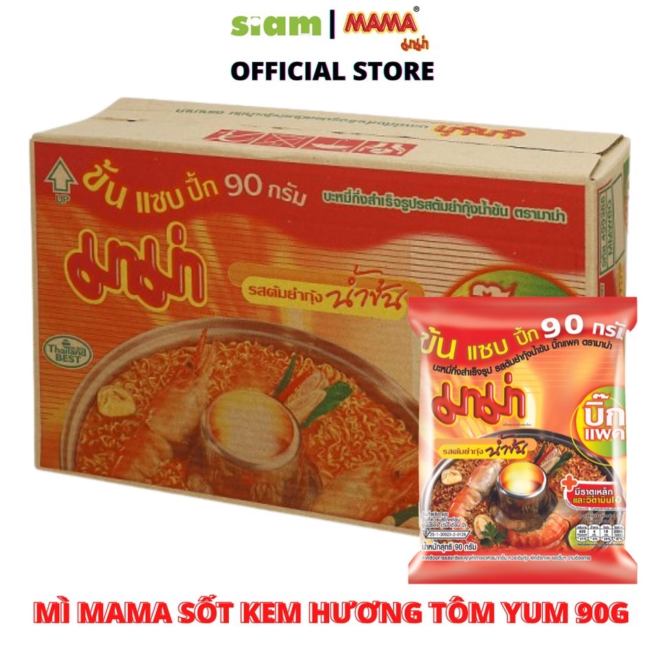 Mì sốt kem tomyum 90g- thùng 24 gói