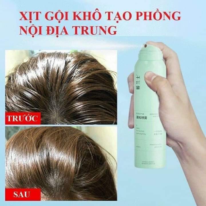 Xịt khô phồng tóc