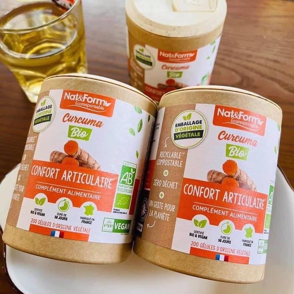 Viên uống tinh nghệ hữu cơ Nat&Form Curcuma Bio