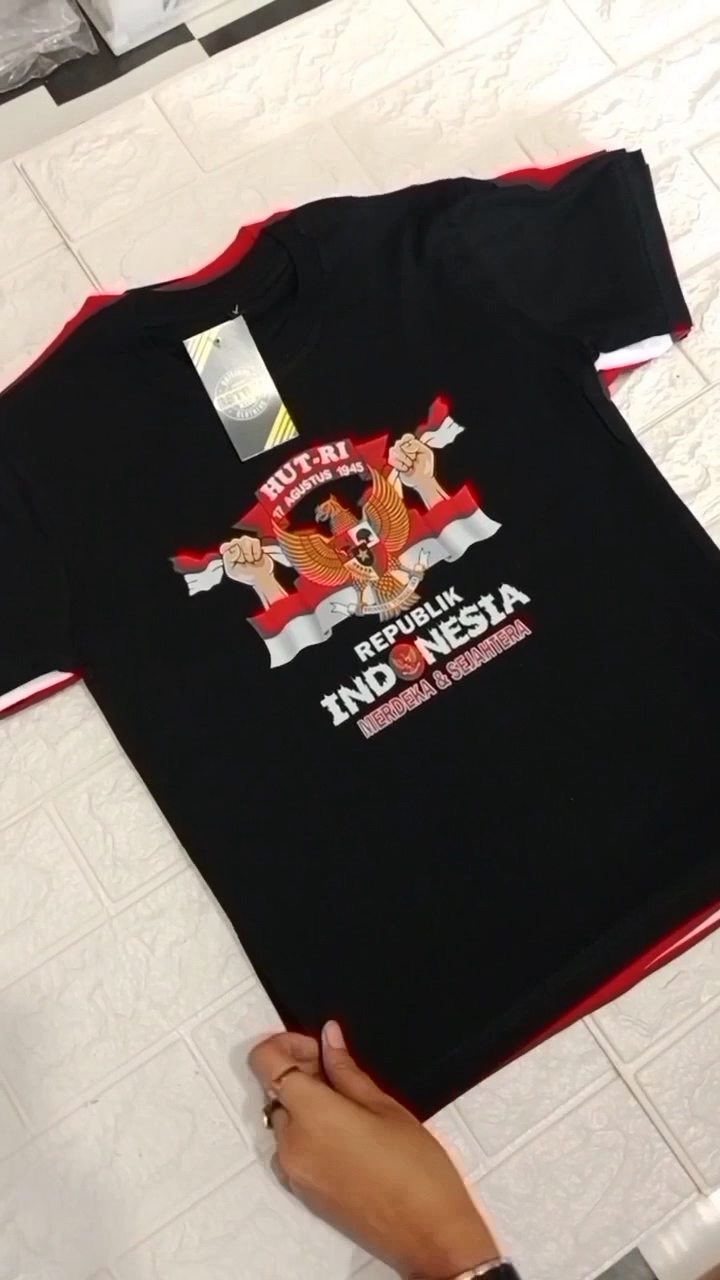 Kaos Anak Kemerdekaan Couple Dewasa/ Lengan Panjang/Sablon Depan Belakang/Usia 1-14 Tahun/Catton Combed 30s