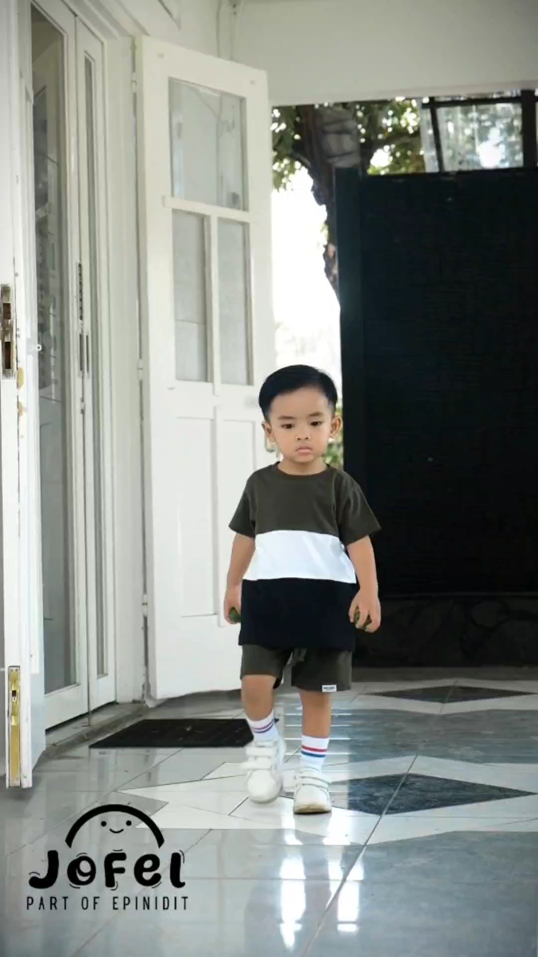 Kaos Anak Tiga Warna Warni Susun Baju Laki Katun 30s Bahan Adem Menyerap Keringat