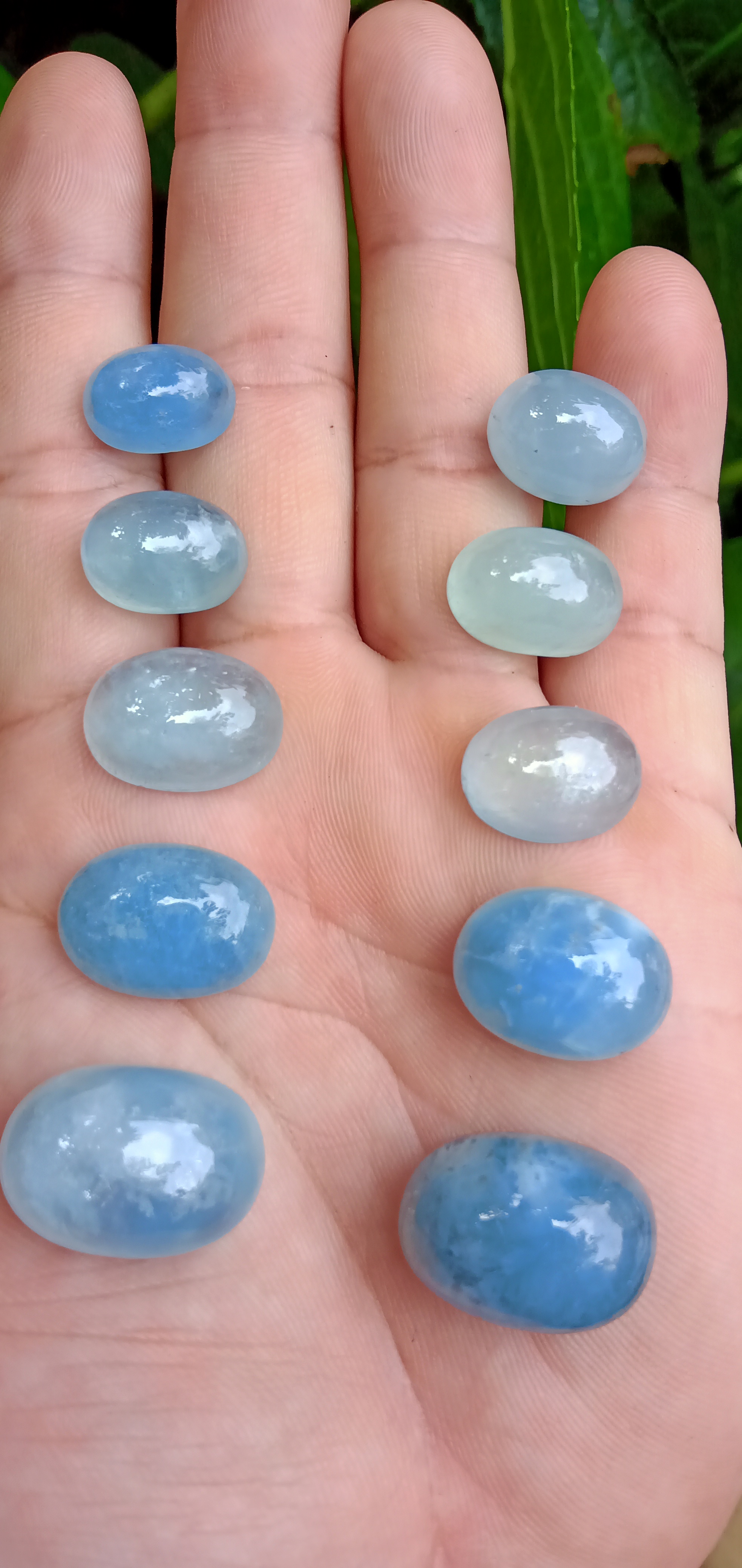 Bán lô đá quý ngọc aquamarine xanh biển tự nhiên làm trang sức