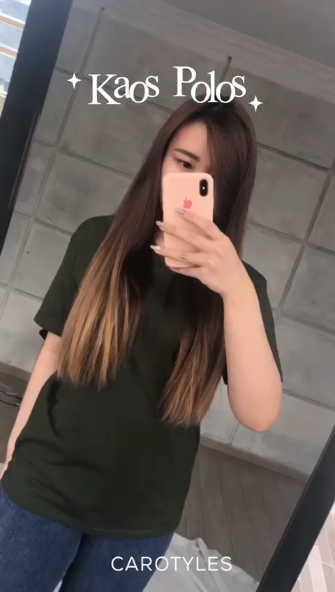 CAROTYLES S Kaos Couple Keluarga Motif PASTEL Polos Wanita dan Anak Lengan Pendek Katun